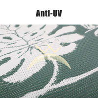 Vente directe usine : Tapis d'extérieur 100 % polypropylène, imperméable, pliable, pour camping-car, plage et camping, motifs feuilles, 5x7, 6x8, 8x10 pieds
