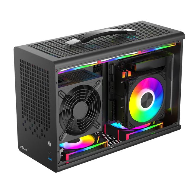 OEM Factory Direct Quality-Guaranteed ITX/MATX Mid Tower Metal Aluminum Alloy Desktop Case Star Black/Pearl White Stock