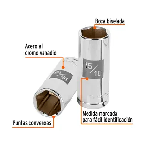 Clé à douille longue BOX 6 de 15/16 po, 6 points, entraînement 1/2 po, TRUPER - Product Image 2