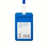 Porte-badge en silicone pour carte d'identité, étui pour carte nominative avec fenêtre transparente en acrylique, vente en gros d'usine