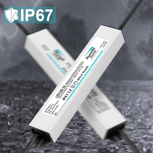CE ROHS for High Power Factor IP67 Waterproof Single Output LED Driver 100V-240V 12V 24V Outdoor LED Power Supply
