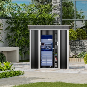 Caseta de Almacenamiento para Jardín de Acero Galvanizado, Caseta Metálica Impermeable para Exteriores, Caseta <span class=keywords><strong>Grande</strong></span> para Herramientas de Jardín - Product Image 3