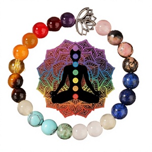 Wholesale 7 Chakra Crystal Animal Print <b>Bracelets</b>-Eco-Friendly Stretchable Beads for Energy <b>Healing</b> & Fashion Jewelry - Product Image 2