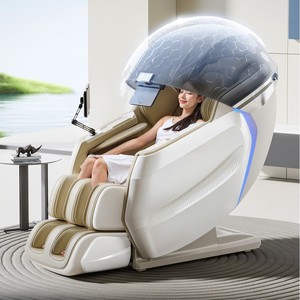 Smart Massage Chair SL Track 4D Robotic Hand Full Body Home Use White PU Leather - Product Image 1