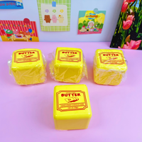 Jouet anti-stress en forme de beurre non salé, grand bloc souple, jouet sensoriel alimentaire, design mignon pour enfants, adultes et bureau