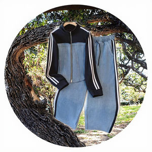 Pantaloni in Denim sottile Patchwork intrecciati <span class=keywords><strong>all</strong></span>'<span class=keywords><strong>ingrosso</strong></span> elegante Set di <span class=keywords><strong>abbigliamento</strong></span> autunnale da <span class=keywords><strong>donna</strong></span> - Product Image 3