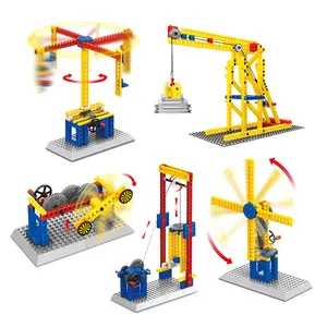WANGE 1304 yapı tuğlaları mekanik mühendislik 3in1 serisi vinç oyuncak atlıkarınca eğitim binası blok oyuncaklar boys için