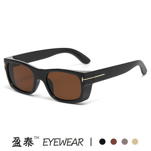 Lunettes de soleil carrées effet écaille de tortue UV400 unisexe avec monture en PC, protection solaire classe 2 - Product Image 3