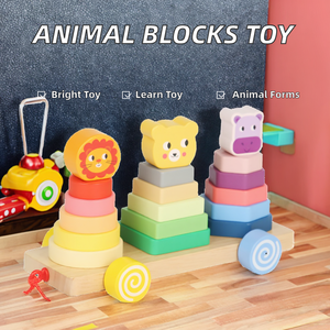 Dropshipping Products 2026 Children's Multi-functional Educational Wooden Animal Stacking <b>Blocks</b> Toys Sourcing Service in China - Product Image 2