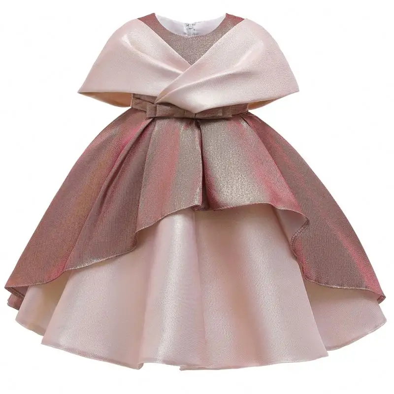 女の赤ちゃんのパーティードレスのためのBaige最新のフロックデザイン3-8歳の子供服L5185