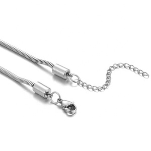 Yiwu Aceon in acciaio inossidabile catena con ciondolo per Sider da 3mm catena tonda con serpente collana con tappo di chiusura a vite laterale - Product Image 4