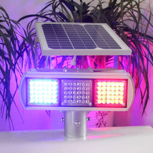 Solar Led Warning <b>Light</b> Ip65 Aluminum <b>Pole</b> Mount Flashing Traffic Signal Lamp - Product Image 2