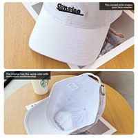 Gorra de béisbol blanca con visera curva grande para mujer, gorra de sol para hombre, promocional, venta al por mayor del fabricante