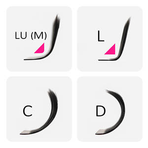 Extensions de cils MASSCAKU <span class=keywords><strong>L</strong></span> <span class=keywords><strong>LU</strong></span> M Curl en forme de <span class=keywords><strong>U</strong></span> YY/3D/4D/5D 0,07 mm, tissées à la main, pré-faites en éventail, idéales pour le maquillage féminin - Product Image 3