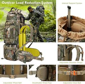 Muestra gratis al aire libre senderismo impermeable camuflaje táctico chaleco bolsa mochila caza bolsas para aventuras al aire libre - Product Image 4