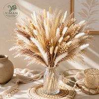 Rumput Pampas Buatan YM, Rumput Pampas Artifisial, Bunga Artifisial Tanpa Bau, Dapat Digunakan Kembali untuk Dekorasi Meja Pernikahan, Grosir