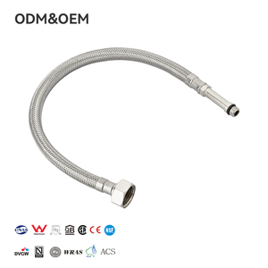 PPW 现货不锈钢编织水管热销水龙头软管 EPDM 内管铜配件耐用现代镀铬 - Product Image 1