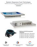 PC industriel tout-en-un avec écran tactile capacitif étanche IP66 IP69K, processeur I5-6200U, équipé de Win10, 17 pouces