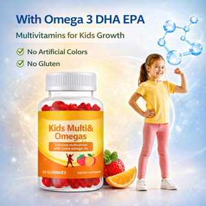 Vitamine in Gommose per Bambini con Etichetta Privata OEM, Integratore Multivitaminico con <span class=keywords><strong>Vitamina</strong></span> C, D, B12, <span class=keywords><strong>A</strong></span>, <span class=keywords><strong>E</strong></span> <span class=keywords><strong>e</strong></span> Omega 3 - Product Image 3