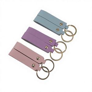 Custom Logo Printing Zinc Alloy Ring <b>Leather</b> <b>Keychain</b> UV Print <b>Keychain</b> Premium PU <b>Leather</b> Durable Metal Key Ring - Product Image 2