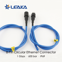 Connecteur circulaire traversant DIL8M compatible Subconn 8 broches, étanche IP69K, pour communication sous-marine Ethernet de qualité marine