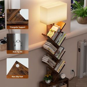 Lámpara de Estantería Más Vendida de <span class=keywords><strong>Amazon</strong></span>, de Pie, con Estante de Almacenamiento de 6 Niveles, en Forma de Árbol, Fuente de Luz de Fábrica - Product Image 3
