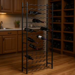 Estante para Vino de Hierro Negro para 96 Botellas - Product Image 2