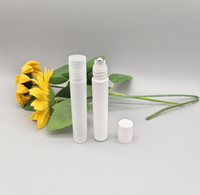 Bouteille à bille ronde droite translucide blanche de 3 ml/5 ml/8 ml pour crème contour des yeux, flacon portable en plastique, flacon à bille anti-démangeaisons, vente en gros
