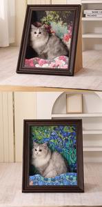 Mona Lisa Olieverfschilderij Wereldberoemd Schilderij Kattenhuis Ingesloten Krasbord Kattenhuisframe Speelgoed - Product Image 4