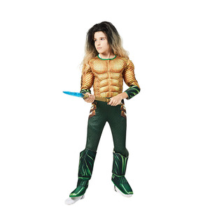 Kinder-Muskel-Superheld Aquaman Film-Cosplay Halloween-Kostüme Aquaman Muskel-Verkleidung Cosplay-Kostüm für Kinder Jungen - Product Image 4