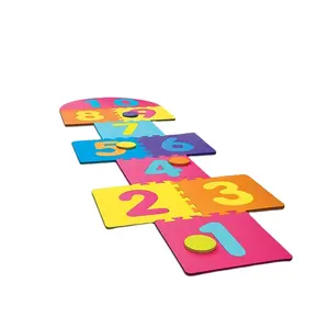 Classic kids team play hop scotch foam play mats .