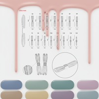 Nouvelle Forme Double Amande Carrée 2-en-1 pour Ongles en Acrylique et Gel – Capsule de Moulage pour Capsules d'Ongles à Double Forme – Marque Privée
