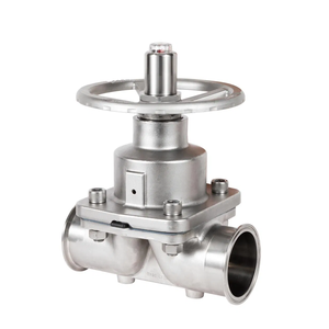 SH-NOMEN vanne aseptique à membrane manuelle SS316L EPDM + PTFE diaphragme serré de contrôle de débit à haute température pour l'eau - Product Image 1