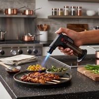 Briquet torche multifonctionnel rechargeable à flamme unique, abordable, coupe-vent, pour cigares, camping en plein air, barbecue