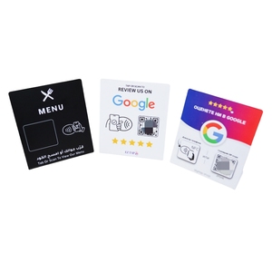 Lập trình mã QR 215 phương tiện truyền thông xã hội Google xem xét thẻ PVC trống Google xem xét NFC thẻ đứng RFID thẻ - Product Image 3