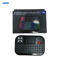 SYTA New Air Mouse M2 2.4G Remote Control Nirkabel dengan Keyboard Backlight untuk Smart TV dan Set Top Box, Proyektor, mini PC