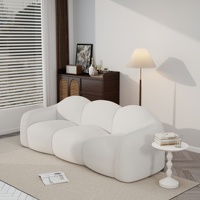 Canapé lounge moderne blanc VOXHOME USA en stock pour salon et chambre à coucher, canapé nuage compressé sous vide
