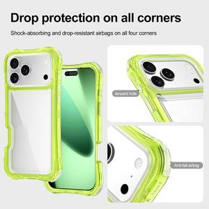 Funda Protectora de Lujo para Teléfono con Protección Completa de 360 Grados para <span class=keywords><strong>iPhone</strong></span> 17 16 Pro Max 15 14, 3 en 1, Parte Trasera Transparente - Product Image 4