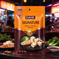 Sachet plat à trois soudures latérales avec motif personnalisé pour mélange d'épices BBQ, sachet d'assaisonnement, emballage, fournisseur en gros