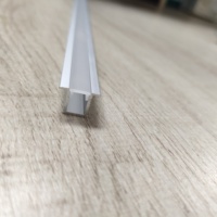 Profilé LED en aluminium pour bande LED, encastré, 2 mètres, effet ombré