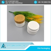 Pot en plastique PLA biodégradable Direct d'usine avec couvercle en bambou