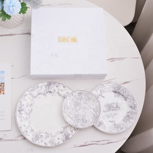 Blue D Jungle Tiger Tableware <b>Plate</b> Set 6 "8" 10 "Bone Porcelain High Quality <b>Plate</b> Dinner <b>Plate</b> - Product Image 3