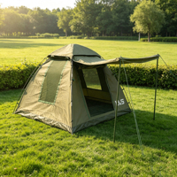 Tente de camping portable divisée 2m x 2m x 1,6m, facile à monter, spacieuse, imperméable, résistante au vent, idéale pour les pique-niques en famille et les loisirs en plein air