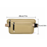 Nouvelle pochette de voyage pour passeport avec protection RFID antivol, sac banane pour billets de voyage, organisateur de documents, sac banane de sport pour téléphone