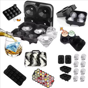 Biểu tượng tùy chỉnh <span class=keywords><strong>Silicone</strong></span> Ice khuôn cấp thực phẩm vuông Ice Cube khay FDA LFGB chứng nhận, OEM/ODM hỗ trợ - Product Image 3