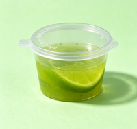 Petit récipient jetable en plastique PP avec couvercle transparent pour sauces, coupelles à trempette, boîtes à salades, emballages alimentaires à emporter – Fournisseur fabricant