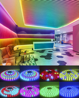 Bande LED intelligente adressable RGBIC, pleine couleur, connectée par USB, bande LED COB, effet magique, directement du fabricant