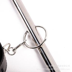 Bondage <b>strap</b> <b>buckle</b>, sexy leather <b>strap</b> lock, hand and foot restraint iron pipe, hand and foot binding, black SM alternative - Product Image 3