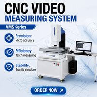 Instrument de mesure vidéo CNC, précision 3μm, résolution d'affichage 0,5μm, équipement de test économique pour la mesure de précision
