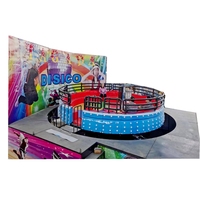 Manège portable Disco Tagada, attraction de fête foraine, jeu de parc d'attractions avec remorque montée pour les jeux intérieurs des enfants